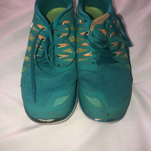 Nike Free Run 5.0 Womens Turquoise Green Athletic Running Sneakers Size 9.5 - Picture 3 of 9